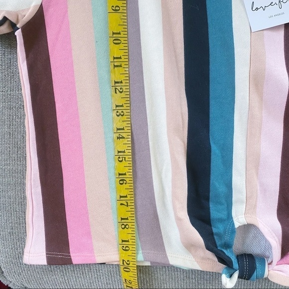 Front tie Striped blouse Size M NEW - Picture 8 of 9